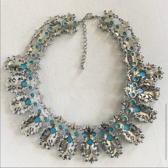 NWOT Turquoise Statement NECKLACE & BRACELET Set - Picture 8 of 10